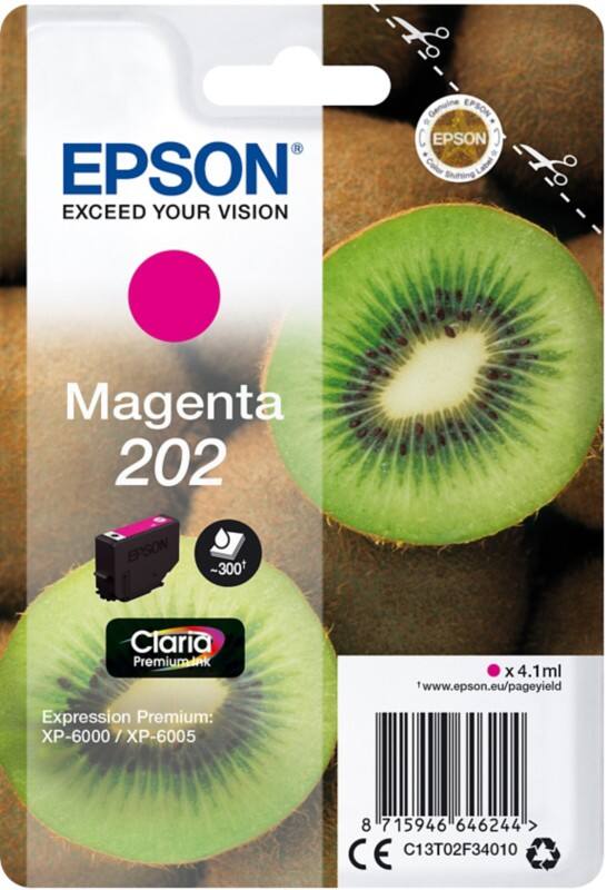 Epson T02F3 Original Tintenpatrone C13T02F34010 Magenta