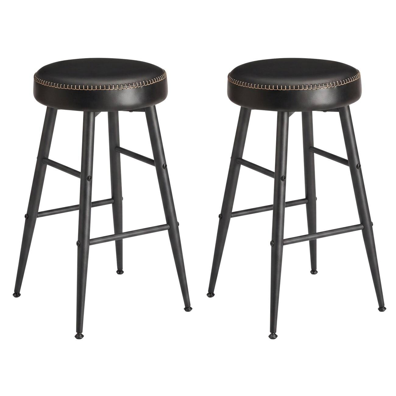 VASAGLE Barhocker Modern Schwarz LBC080B01V1 2 Stück