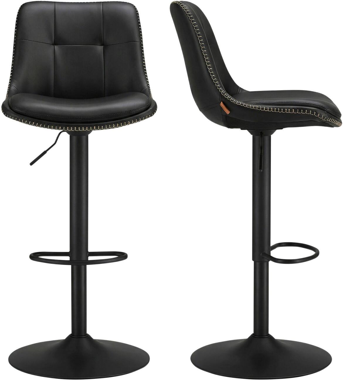 VASAGLE Barhocker Modern Schwarz LJB095BH01 2 Stück