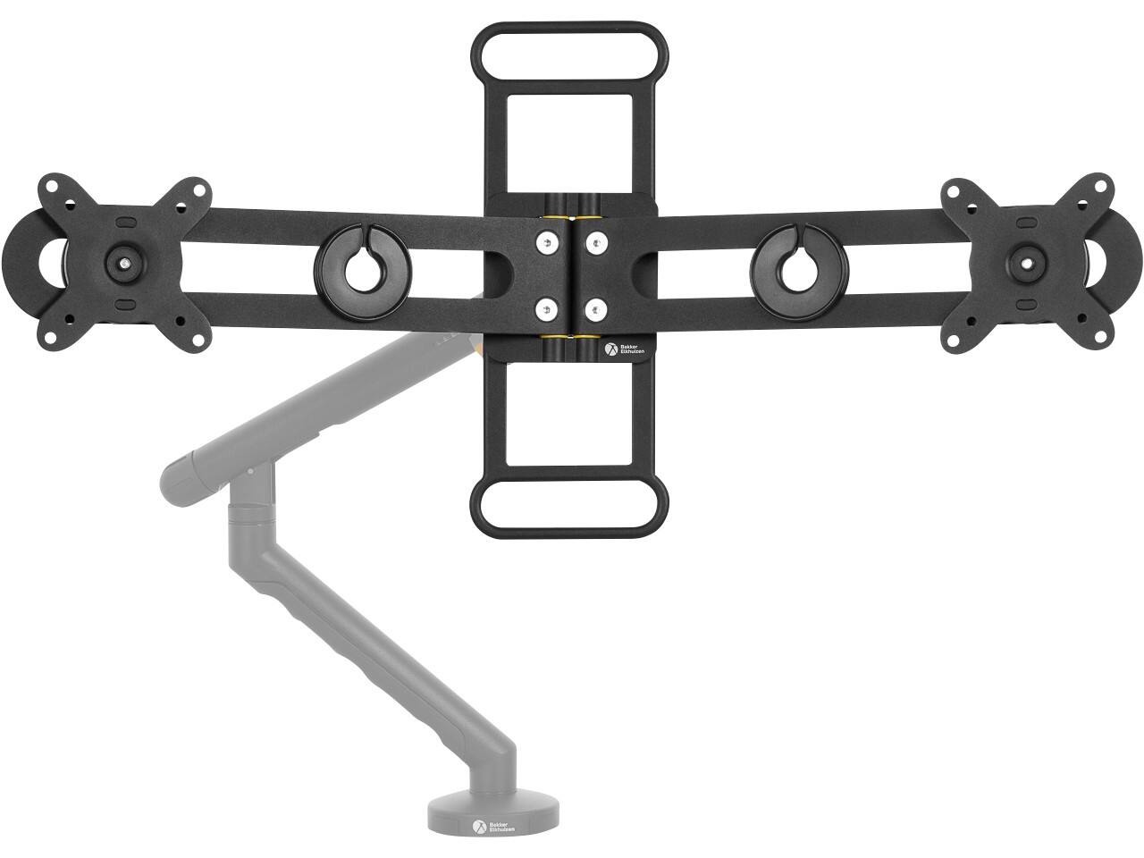 BakkerElkhuizen Dual Monitorarm Höhenverstellbar 840 x 360 x 360 mm Schwarz