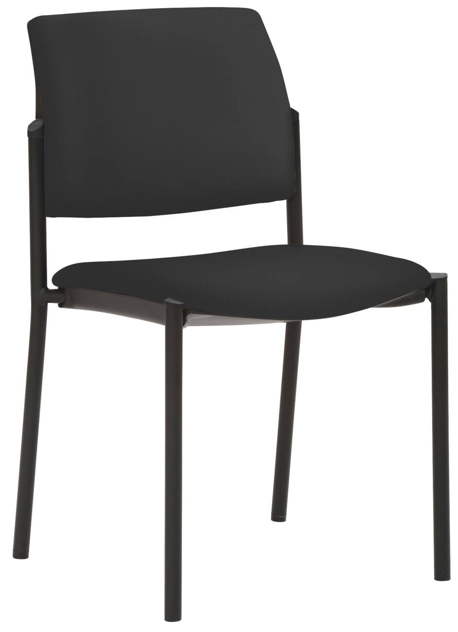 mayer sitzmöbel Stapelstuhl Stoff Schwarz 120 kg 2518 490 x 560 x 830 mm 4 Stück