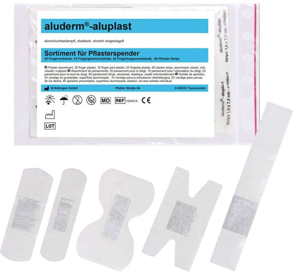 ALUDERM aluplast Pflaster-Nachfüllpack 1009916 22 x 0,6 x 16 cm 115 Stück