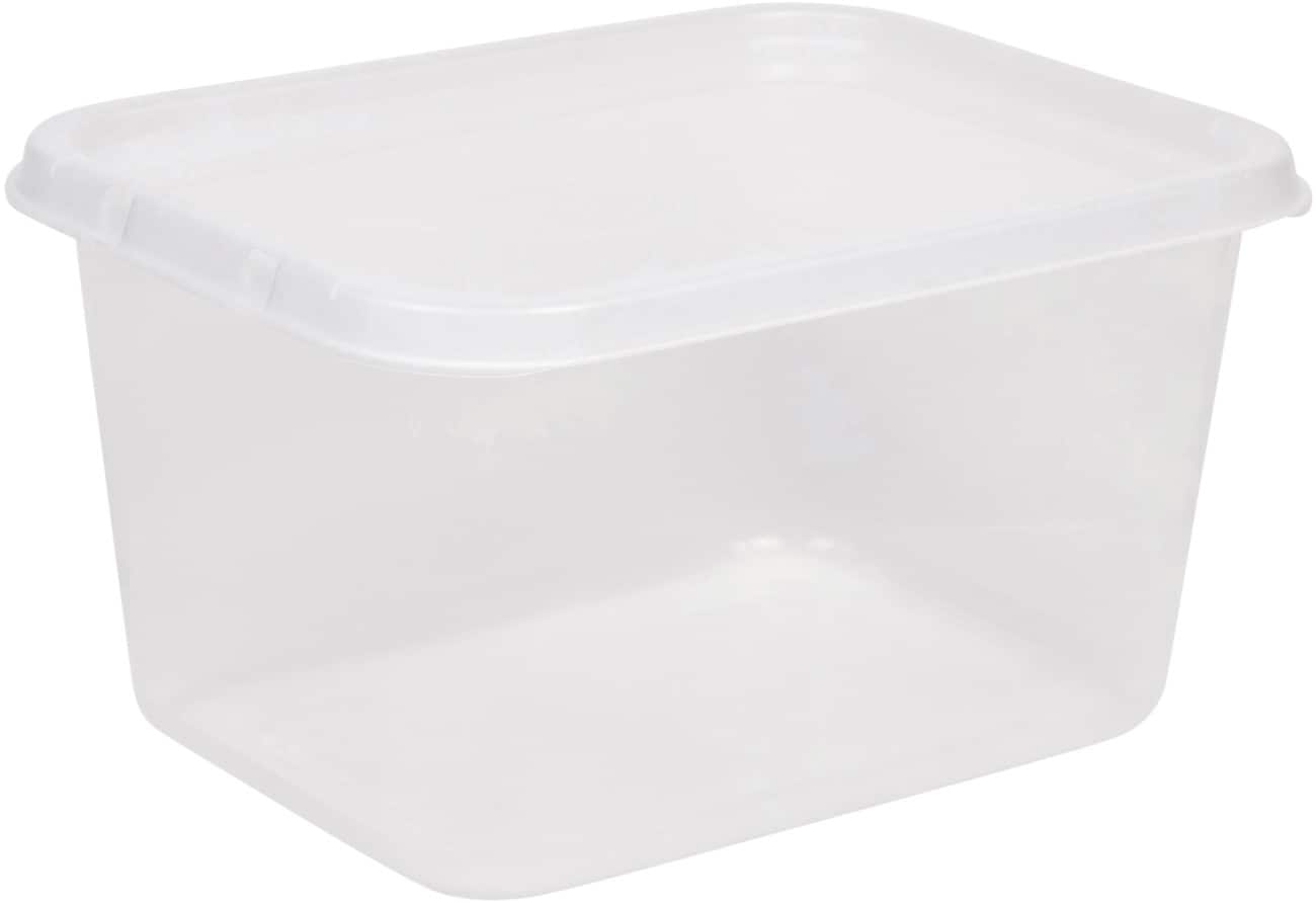 Viking Basic PP (Polypropylen) Aufbewahrungsbox 25 L Mit Deckel Transparent 25,5 x 46 x 35,5 cm