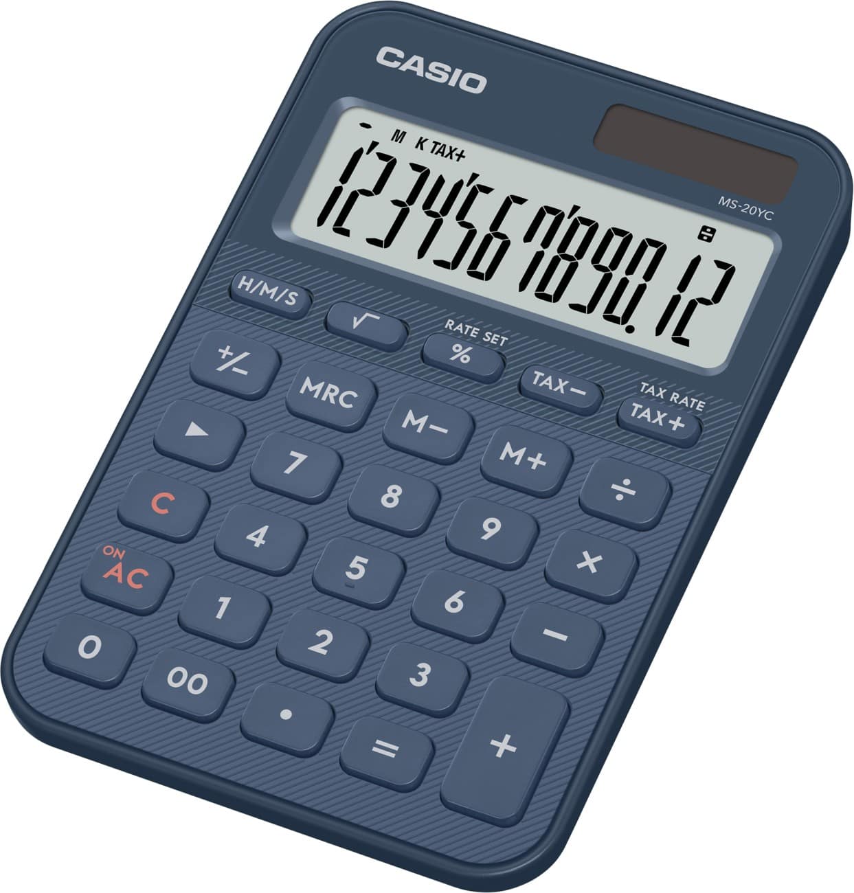 Casio Colorful Tischrechner mit 12-stelligem Display Marineblau MS-20YC-NY