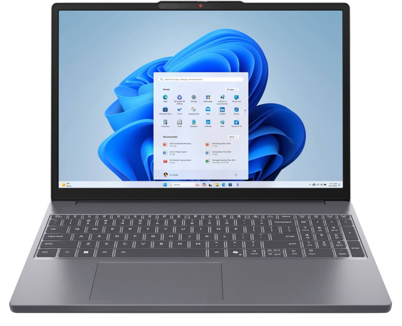 Lenovo IdeaPad Slim 3 Laptop 38,9 cm (15,3") i5-13420H 4,6 GHz 16 GB Intel UHD Graphics Windows 11 Home