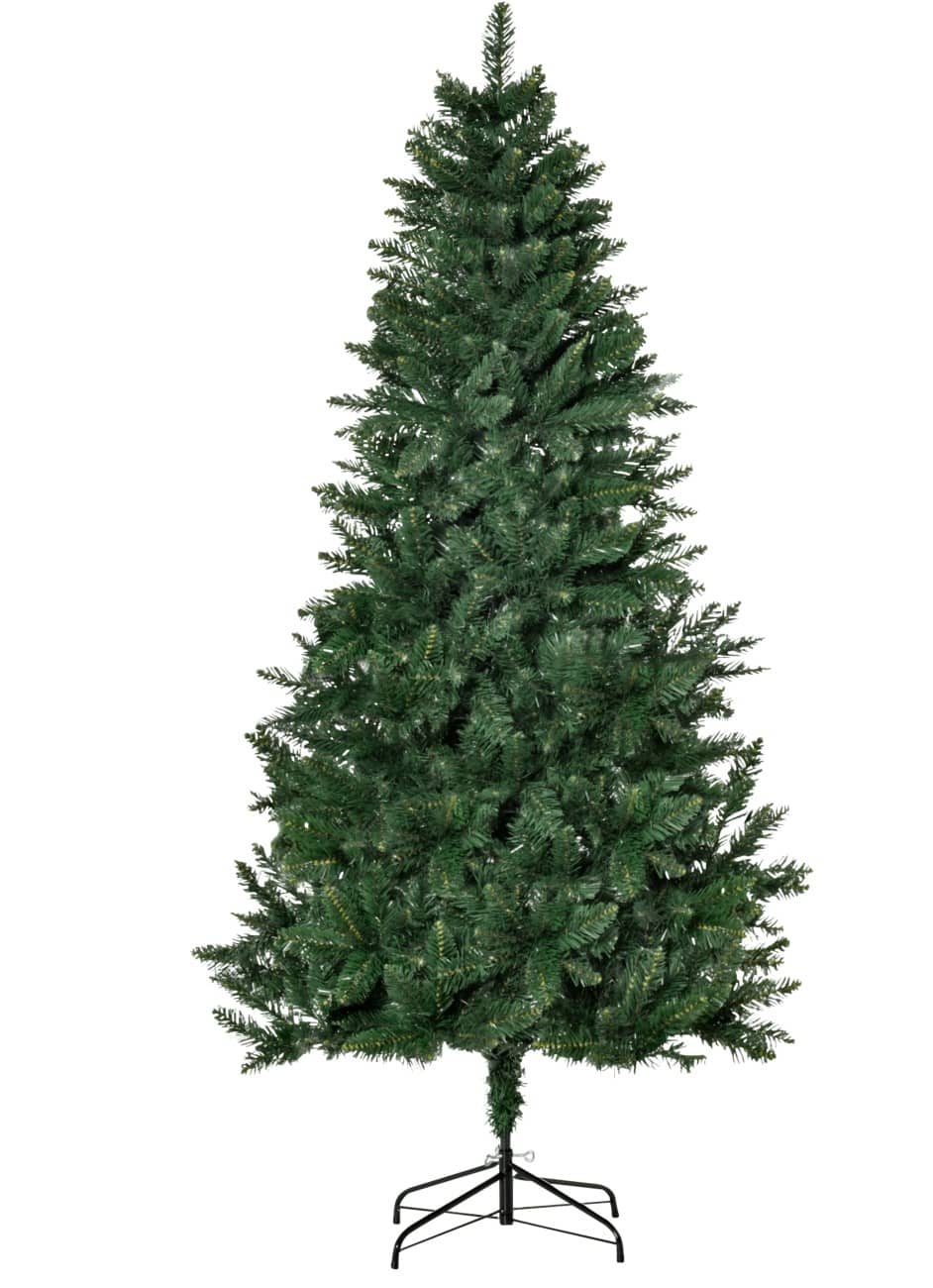 HOMCOM Künstlicher Weihnachtsbaum Piniengrün 180 cm