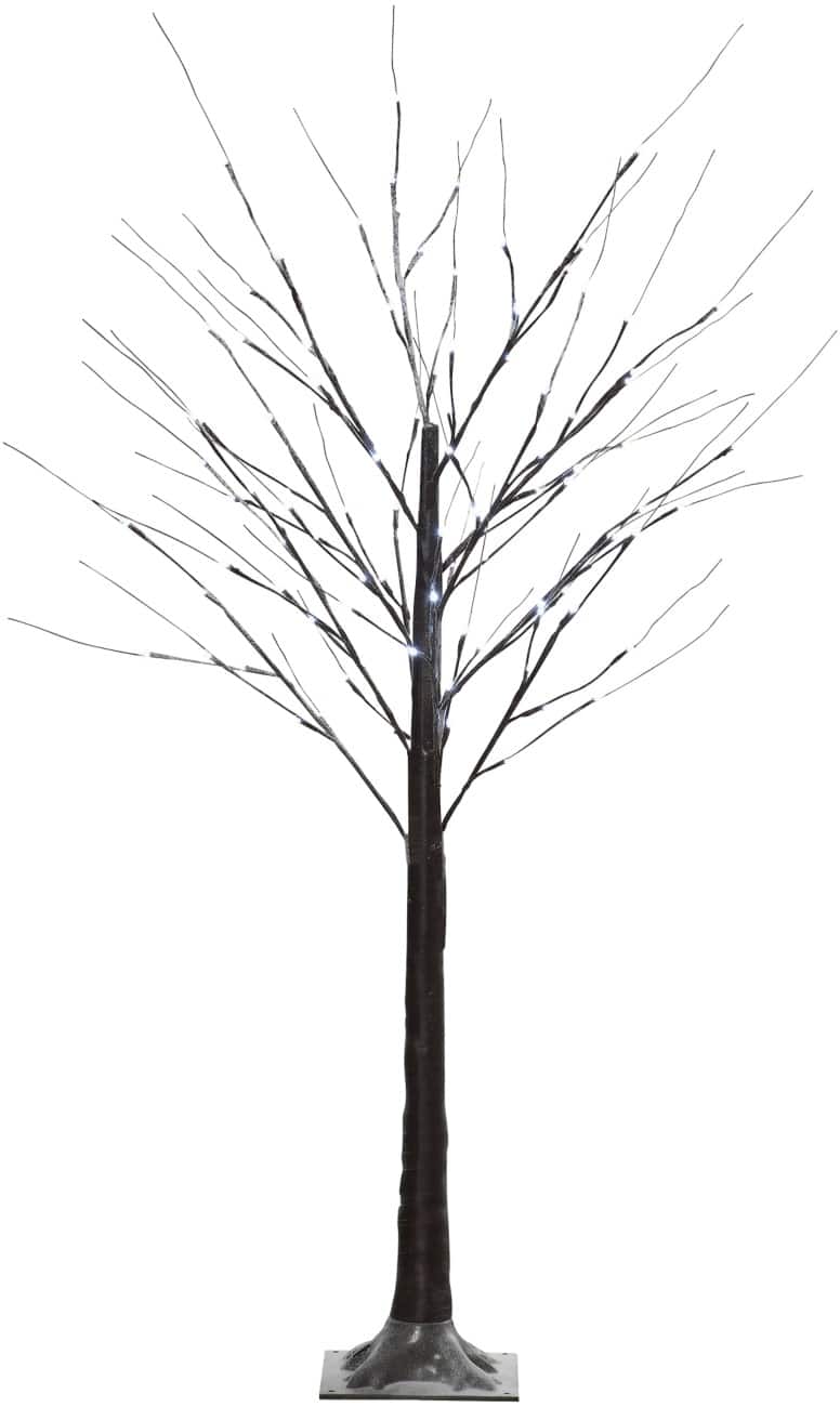 HOMCOM LED-Lichterbaum Birke Braun 150 cm