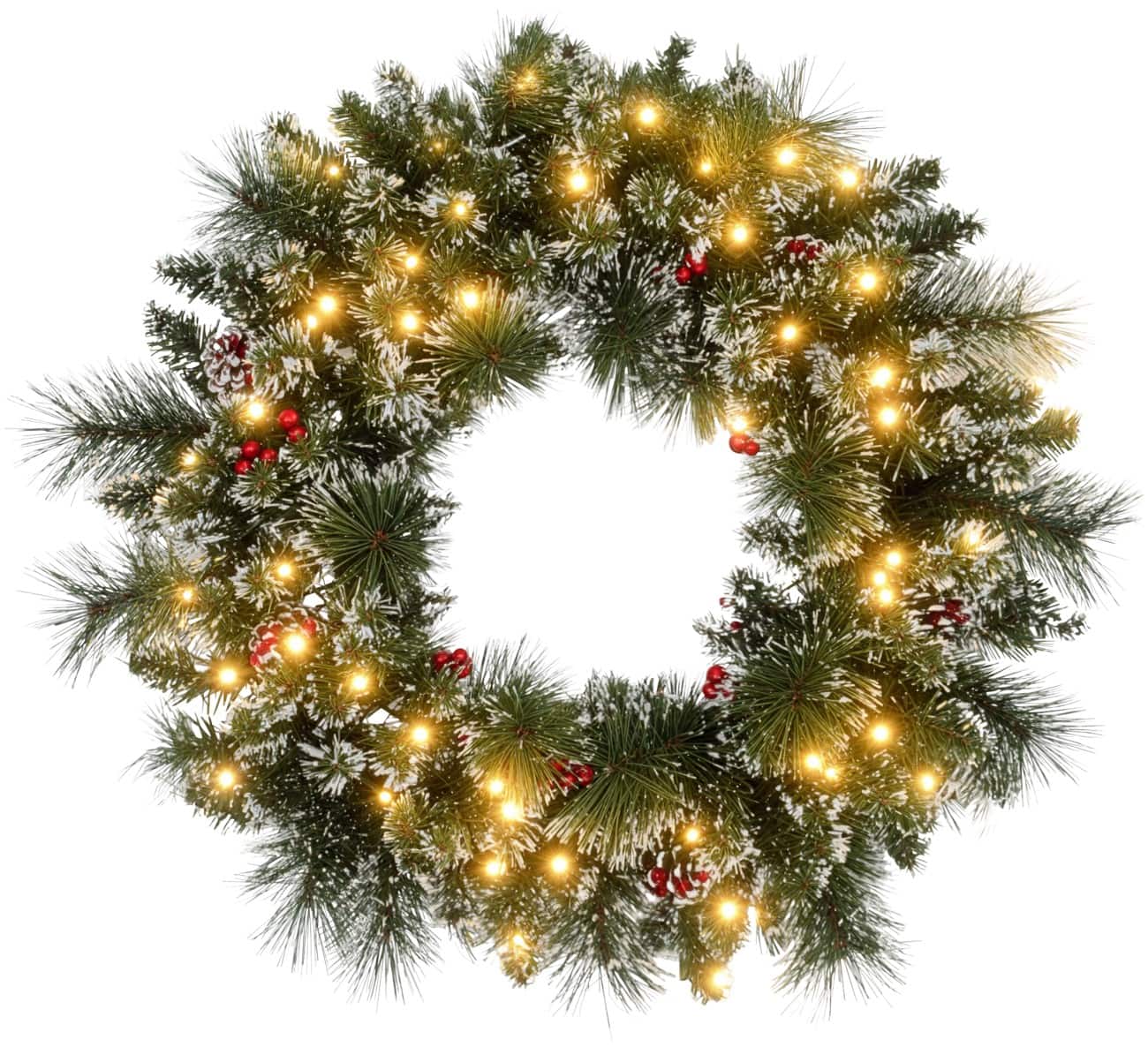 HOMCOM LED-Weihnachtskranz 60 cm