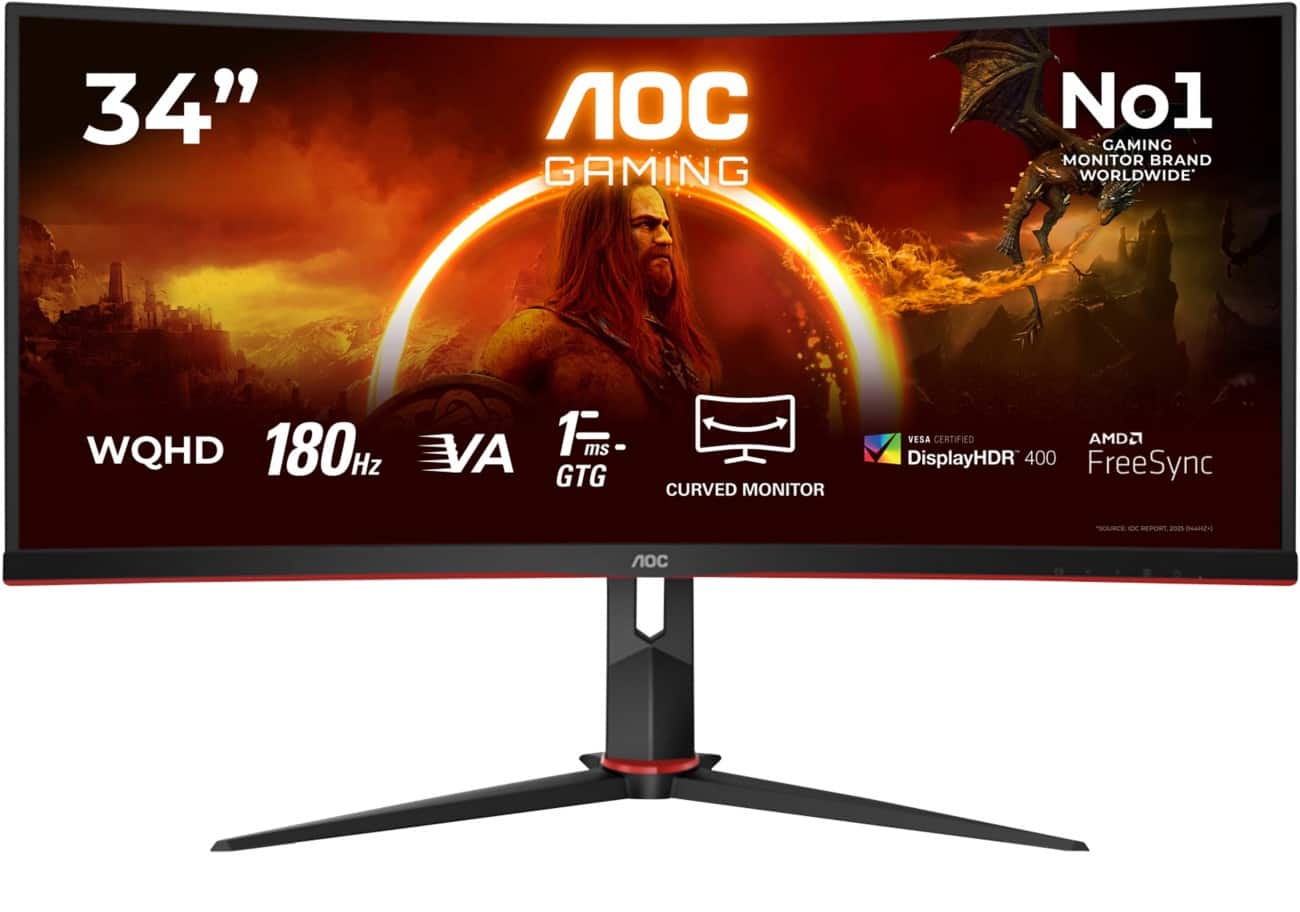 AOC G2 CU34G2XP 34-Zoll-Curved UltraWide Monitor Quad HD LED VA 5 ms CU34G2XP/BK