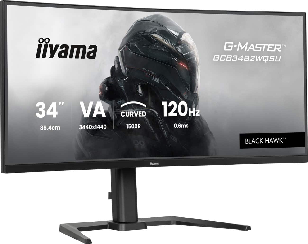 iiyama GCB GCB3482WQSU-B1 34-Zoll-Curved UltraWide Monitor Quad HD LED VA 0.6 ms GCB3482WQSU-B1