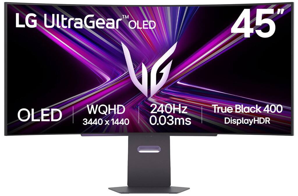 LG 45GX900A-B 44,5-Zoll-Curved-Monitor Wide Quad HD OLED 0,03 ms 45GX900A-B.AEU