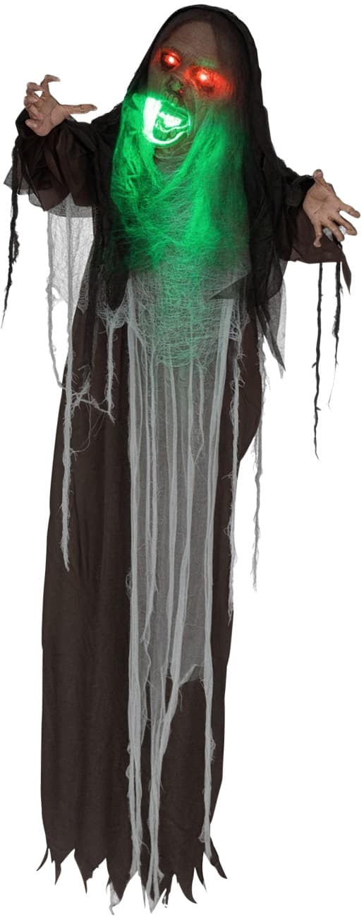 HOMCOM Monster Halloween-Deko Stahl, PL (Polyester) Schwarz, Weiß 70 L x 18 B x 183 H cm