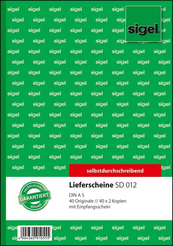 Sigel Lieferschein mit Empfangsschein DIN A5