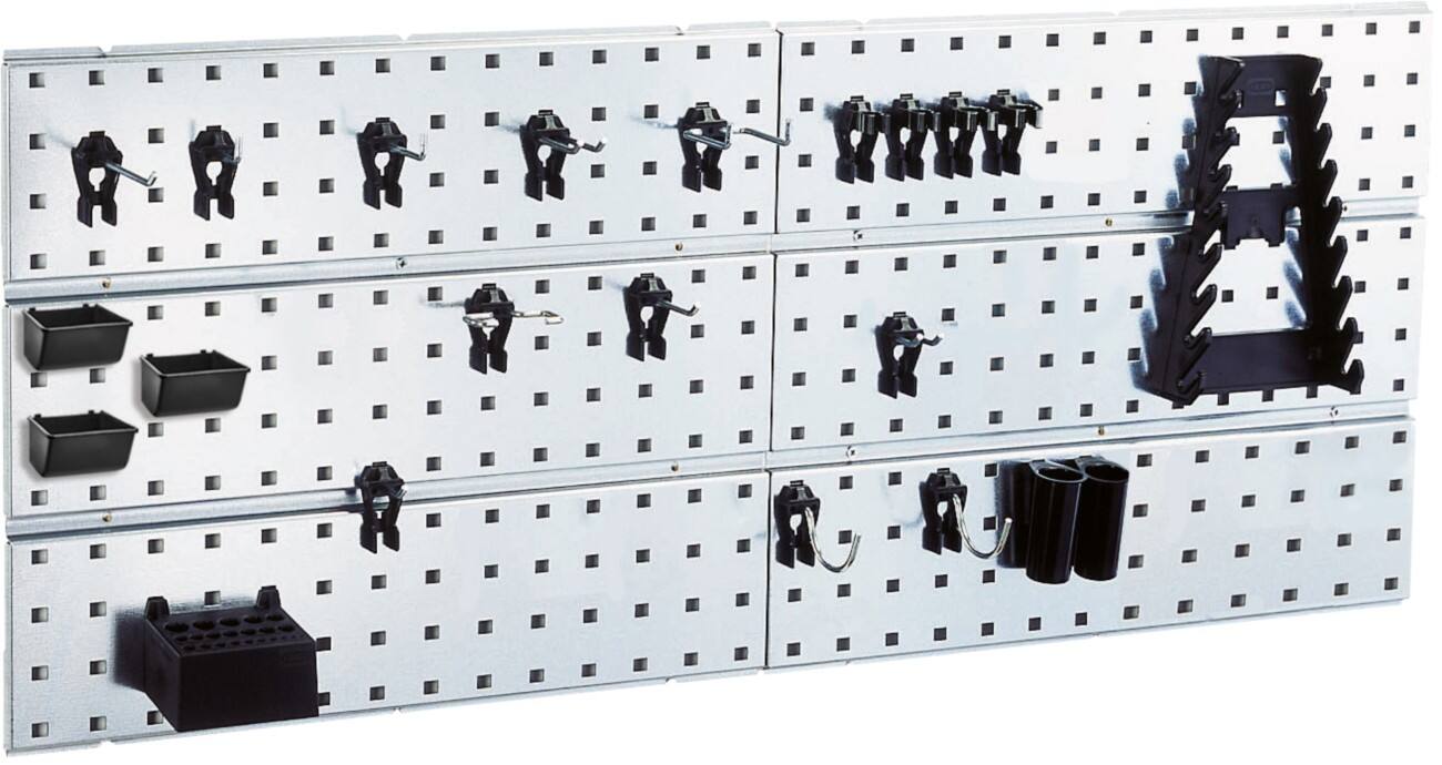 raaco Werkzeugorganizer-Paneel Stahl 104 x 44 cm Silber