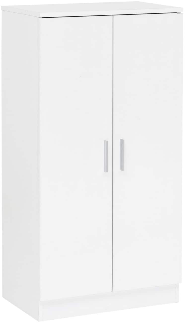 WOHNLING Schuhschrank Melamin, Spanplatte 55 x 35 x 108 cm Weiß