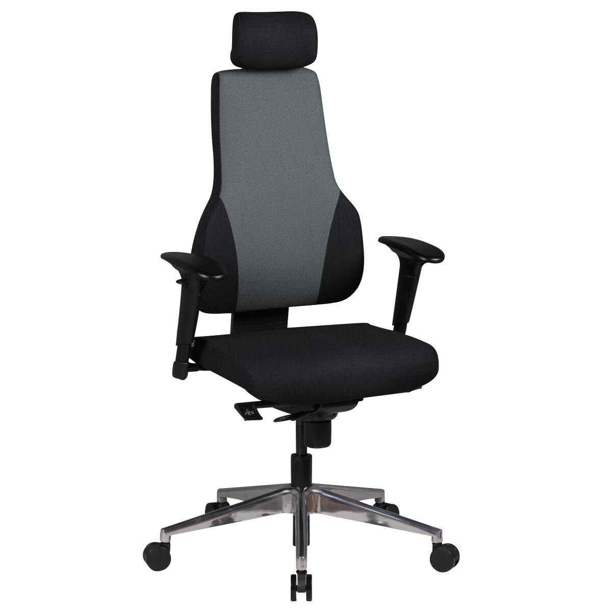AMSTYLE Drehstuhl Synchro Wippmechanik Schwarz 120 kg 630 x 630 x 1,490 mm