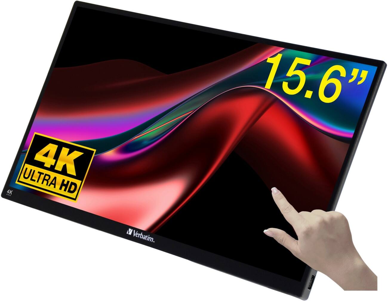 Verbatim 39,6 cm (15,6") Monitor Schwarz