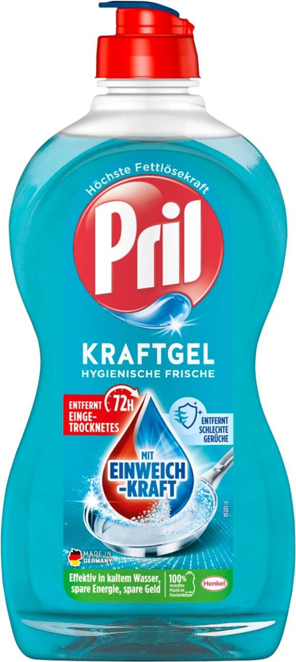 Pril Kraftgel Hygienische Frische Geschirrspülmittel Flüssig 450 ml
