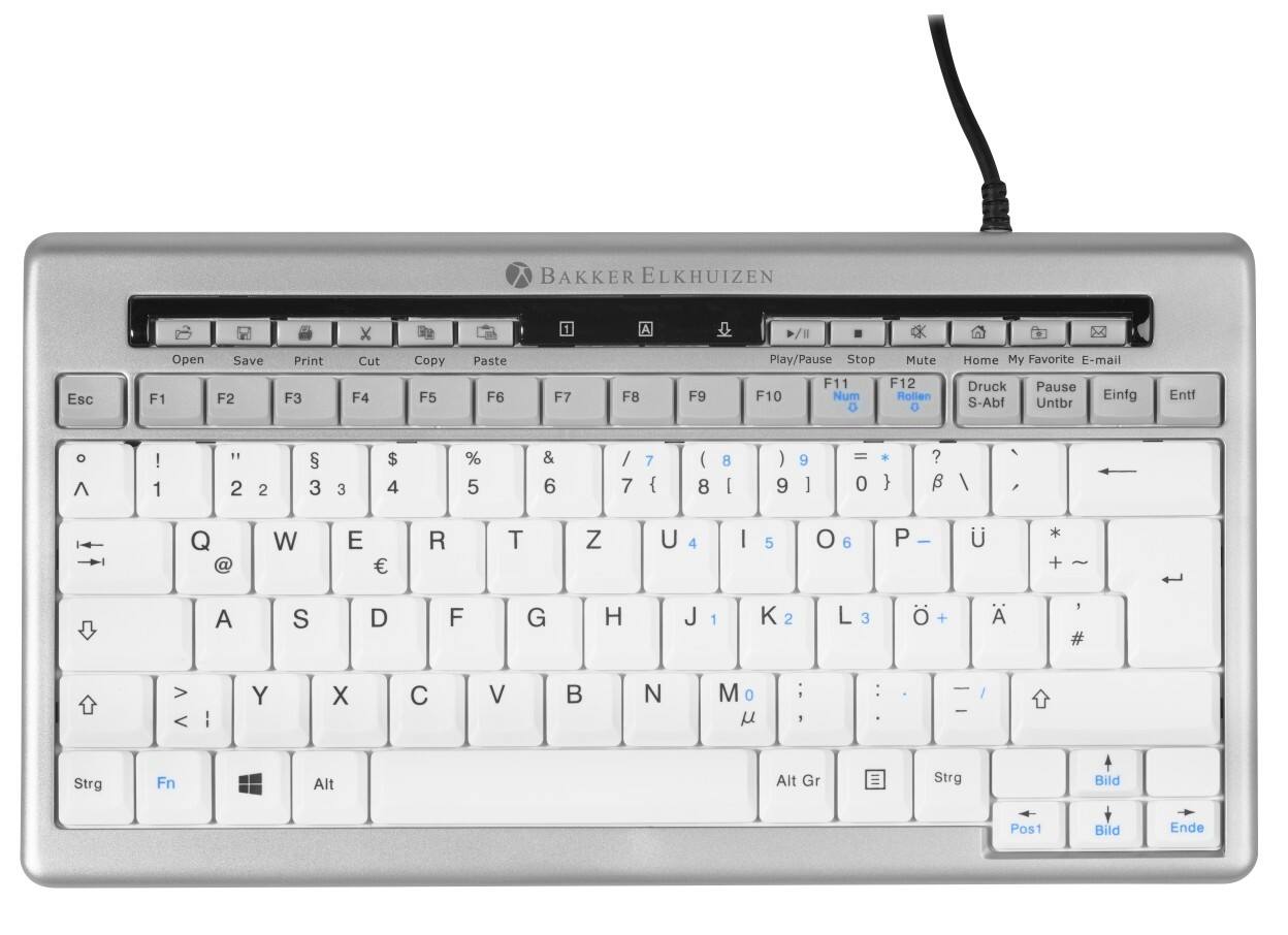 BakkerElkhuizen S-Board Kabelgebunden QWERTZ (CH) Grau 840