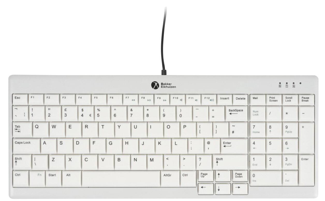 BakkerElkhuizen V2 Tastatur Kabelgebunden QWERTZ (DE) Grau 960