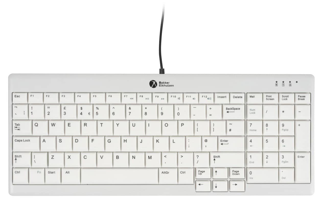 BakkerElkhuizen V2 Tastatur Kabelgebunden QWERTY (US) Grau 960