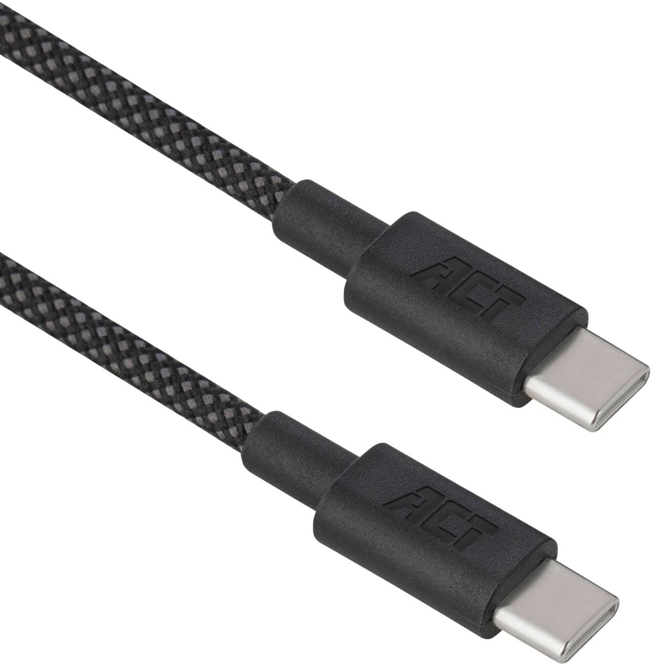 ACT USB 2.0 1 m USB-C-Kabel 240 W PD 3.2 Geflochten Schwarz AC3086