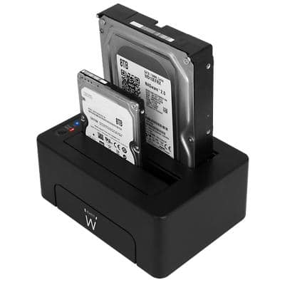 ewent Dual HDD und SSD Festplatten-Dockingstation EW7014 Schwarz