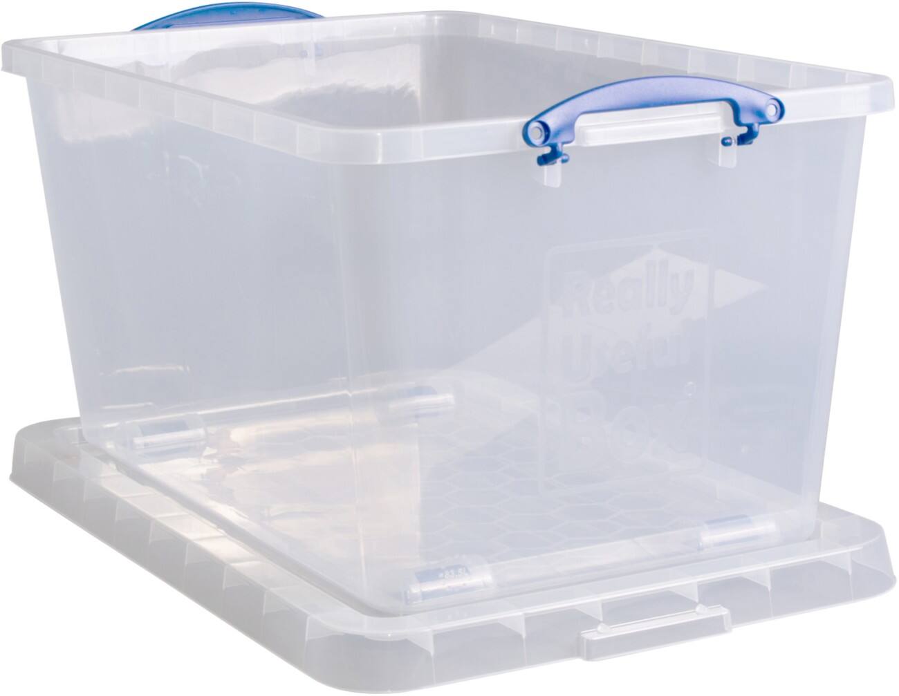Really Useful Box Kunststoff Aufbewahrungsbox 83,5 L mit Deckel Transparent 46 x 72,5 x 38 cm 3 Stück