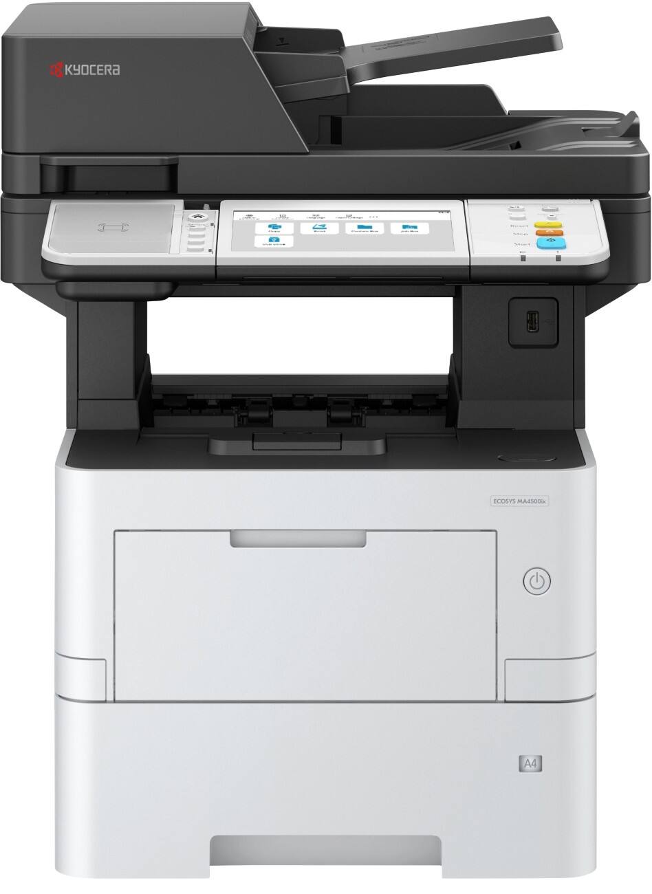 Kyocera ECOSYS A4 Multifunktionsdrucker Mono Laser Fax Touchscreen 45 Seiten pro Minute MA4500ix