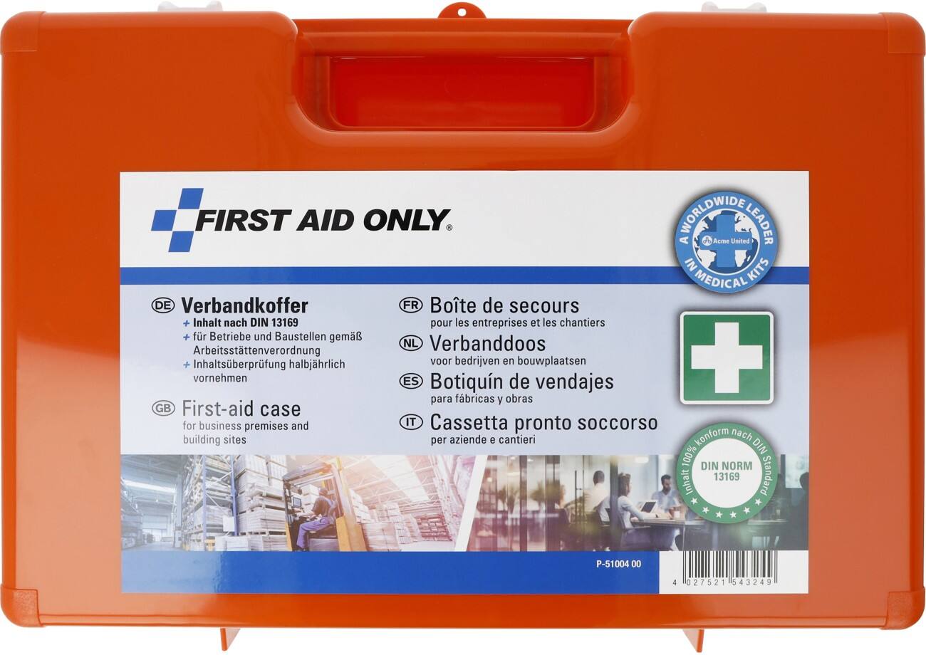 First Aid Only Erste-Hilfe-Kasten Orange DIN 13169