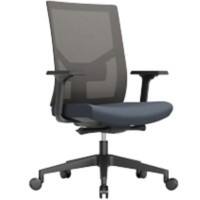 Schaffenburg Ergonomischer Stuhl Synchronmechanismus Höhenverstellbare Armlehne Höhenverstellbarer Sitz Grau 130 kg 110-EN 668 x 580 x 1.040 mm