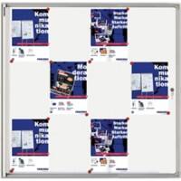 FRANKEN Valueline 12 x A4 Abschließbarer Schaukasten Wandmontage Silber Nicht klebend 96 (B) x 3,5 (T) x 98 (H) cm