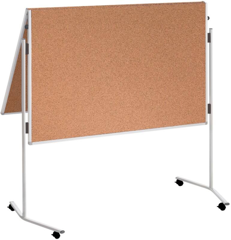 FRANKEN Premiumline Kork Moderationstafel Nicht magnetisch Freistehend 128 (B) x 60,5 (T) x 195 (H) cm Aluminium Braun