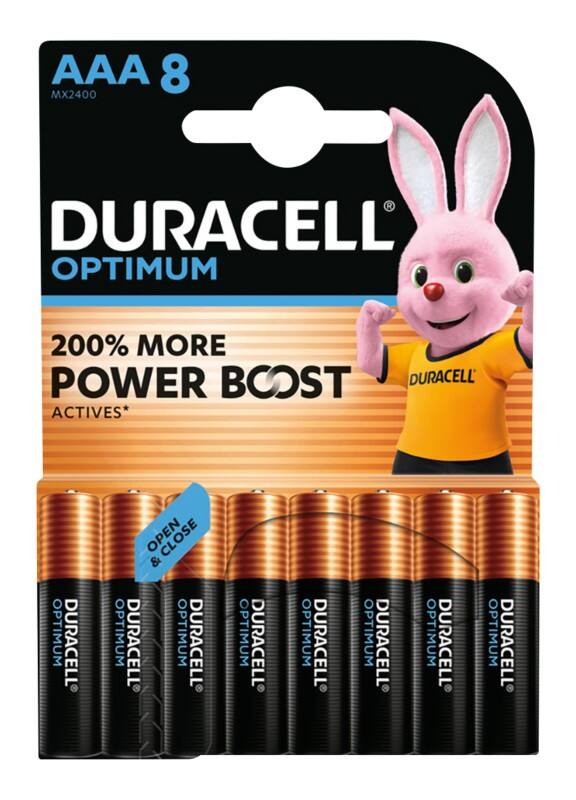 Duracell Batterien Optimum AAA LR03 Alkali 1.5 V 8 Stück