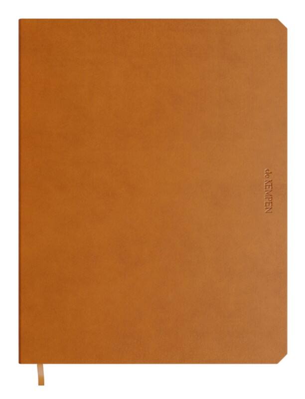 de KEMPEN Notizbuch DIN A5 Liniert Gebunden Seitlich gebunden Softcover Braun 192 Seiten