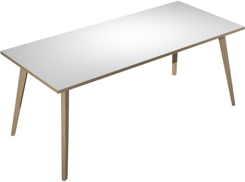 Viking Start Schreibtisch Rechteckig Weiß Eiche 1.600 x 800 x 722 mm