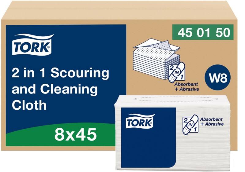 Tork W8 Reinigungstuch Weiß 30 x 38,5 cm 450150 360 Stück