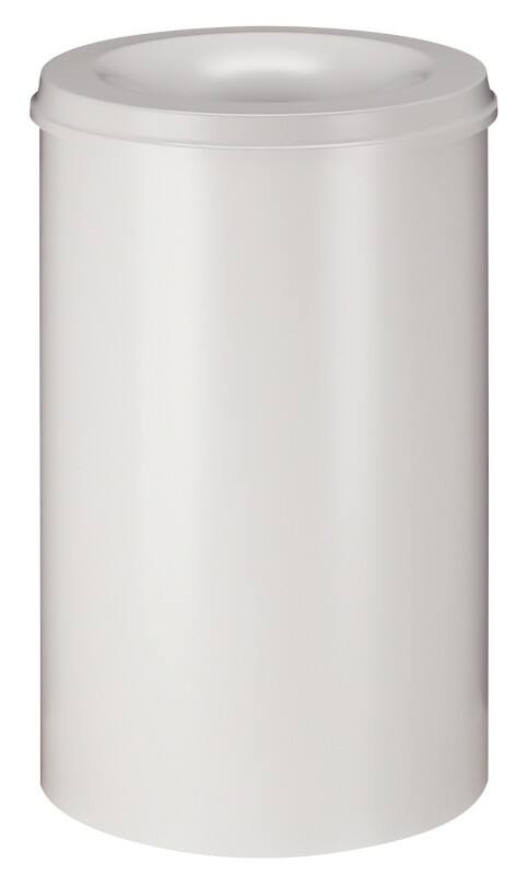 V-PART Feuerfester Papierkorb 110 L Weiß Metall