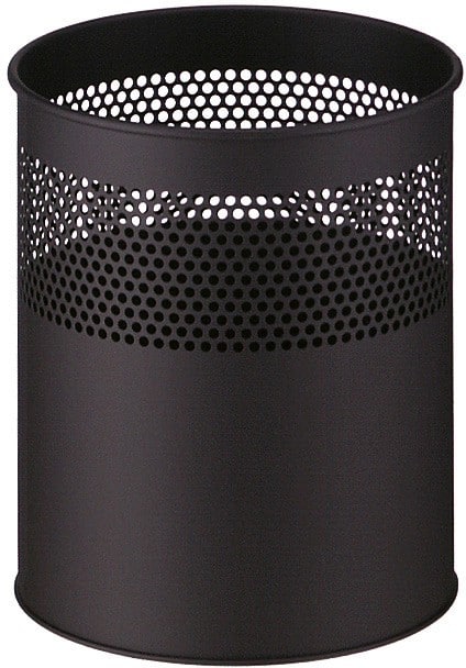 V-PART Papierkorb 15 L Schwarz Metall