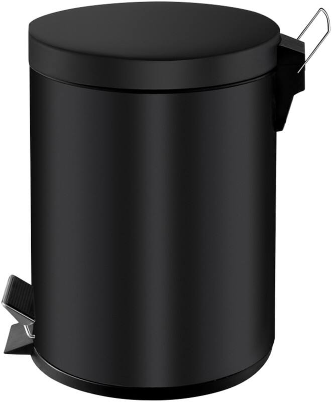 V-PART Treteimer 5 L Schwarz Kunststoff, Stahl