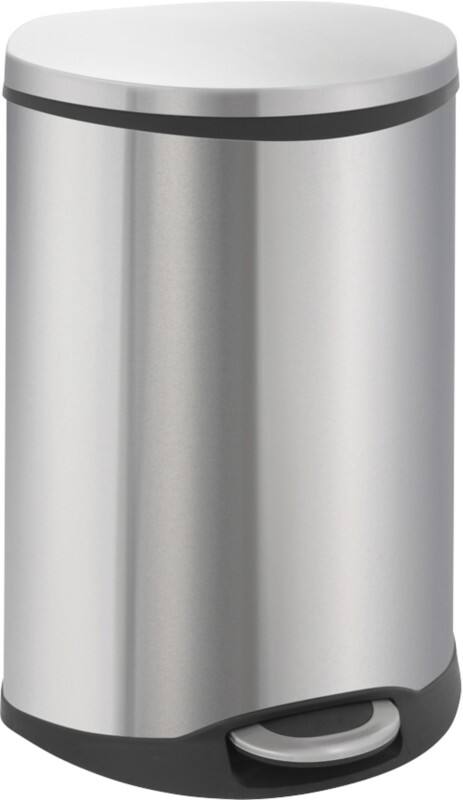 V-PART Treteimer 2 x 22 L Silber Kunststoff, Stahl