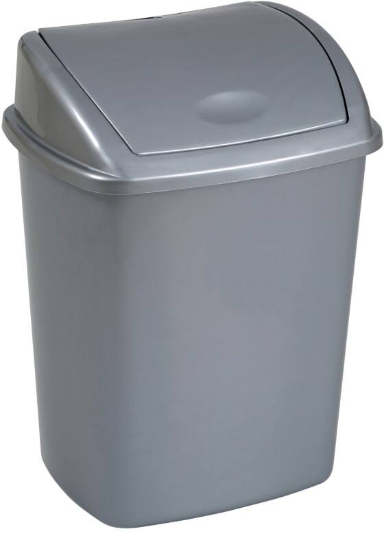 V-PART Abfalleimer 15 L Grau Kunststoff