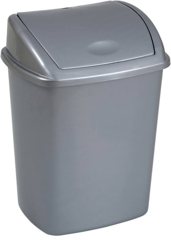 V-PART Abfalleimer 26 L Grau Kunststoff