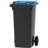 Mülltonne 120 L Blau, Grau Kunststoff