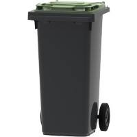 Mülltonne 120 L Grau, Grün Kunststoff