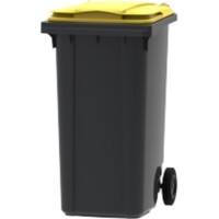 Mülltonne 240 L Grau, Gelb Kunststoff
