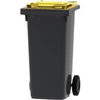 Mülltonne 120 L Grau, Gelb Kunststoff