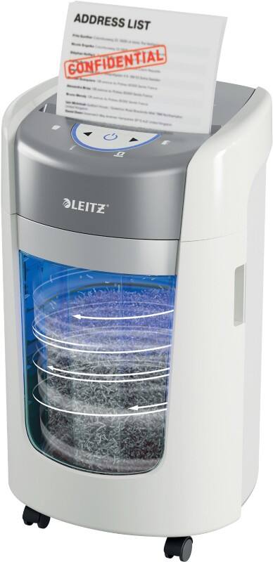 Leitz IQ OptiMax Home Office 225 Mikroschnitt Aktenvernichter 6 Blatt Sicherheitstufe P-5 15L 8358