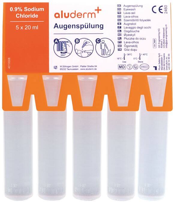 Aluderm Augenspülung 0.9% Sodium Chloride refill 5x20ml
