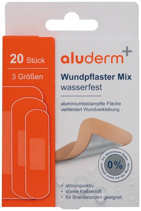ALUDERM Mix Wasserfest Wundpflaster 20 Stück